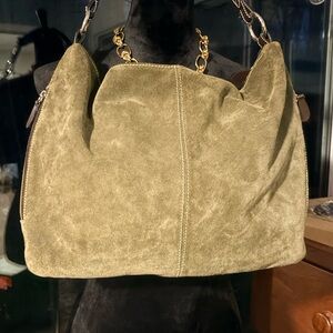 Olive Green Suede Women's Bag